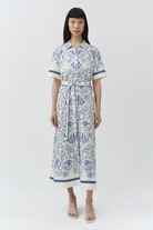 AUDRIA SHORT SLEEVE BELTED MIDI DRESS - Dresses - Sassanova