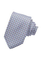 ITALIAN SILK LINKED MICRO DOT TIE BLUE - Ties - Novaman