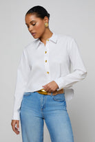 COSETTE CROP HI LOW SHIRT - Blouses - Sassanova