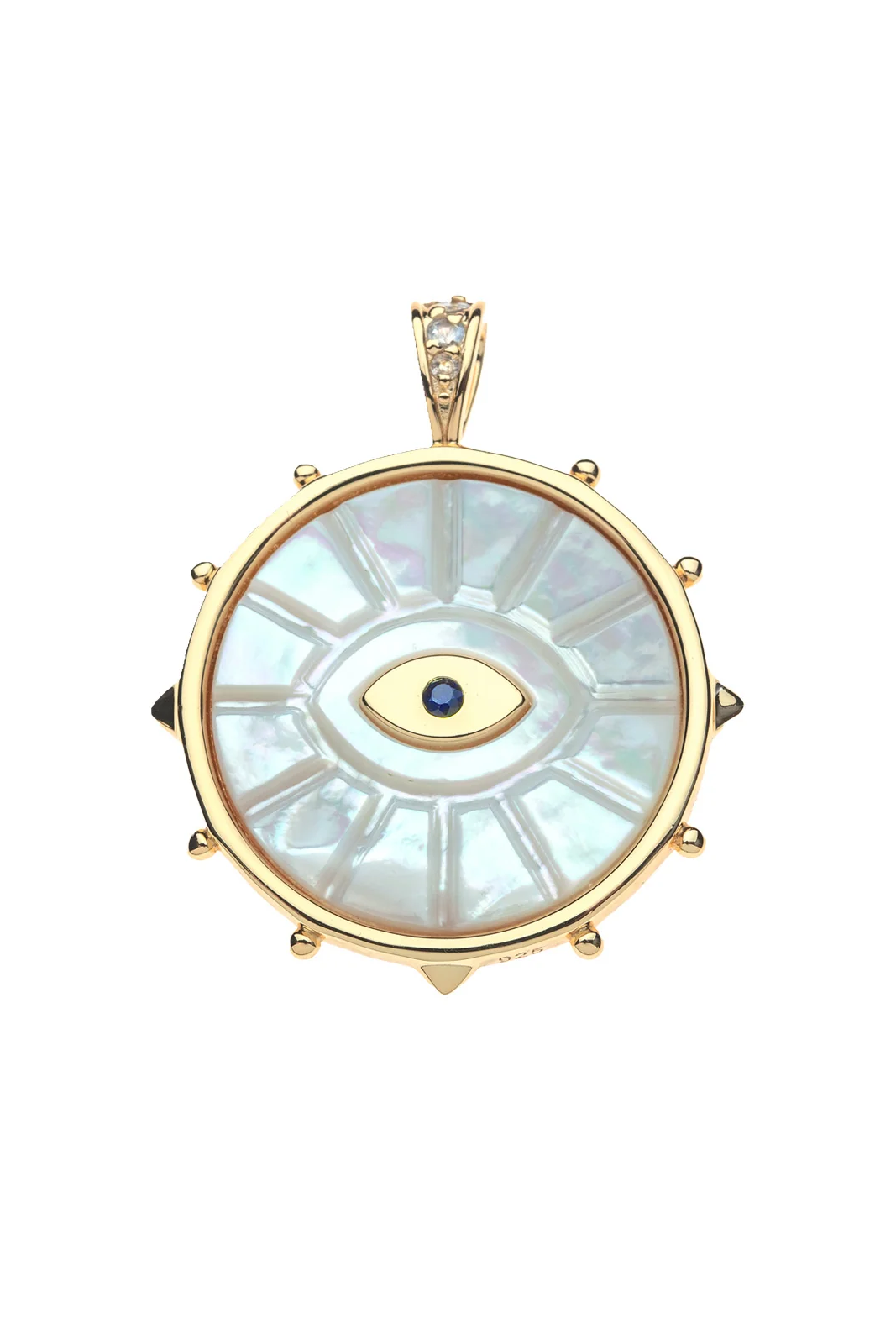 PROTECT EYE OF STONE PENDANT- CLASSIC ROLO CHAIN - Necklaces - Sassanova
