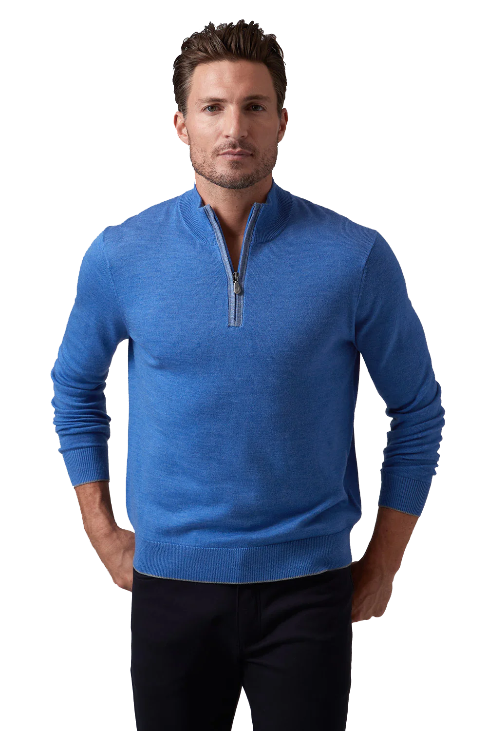 CLASSIC ZIP MOCK - Sweaters - Novaman