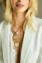 GRATITUDE ORIGINAL NECKLACE- DRAWN LINK CHAIN-Sassanova