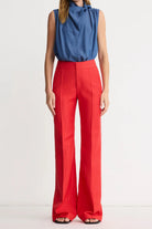 WIDE LEG PINTUCK TROUSER - Pants - Sassanova