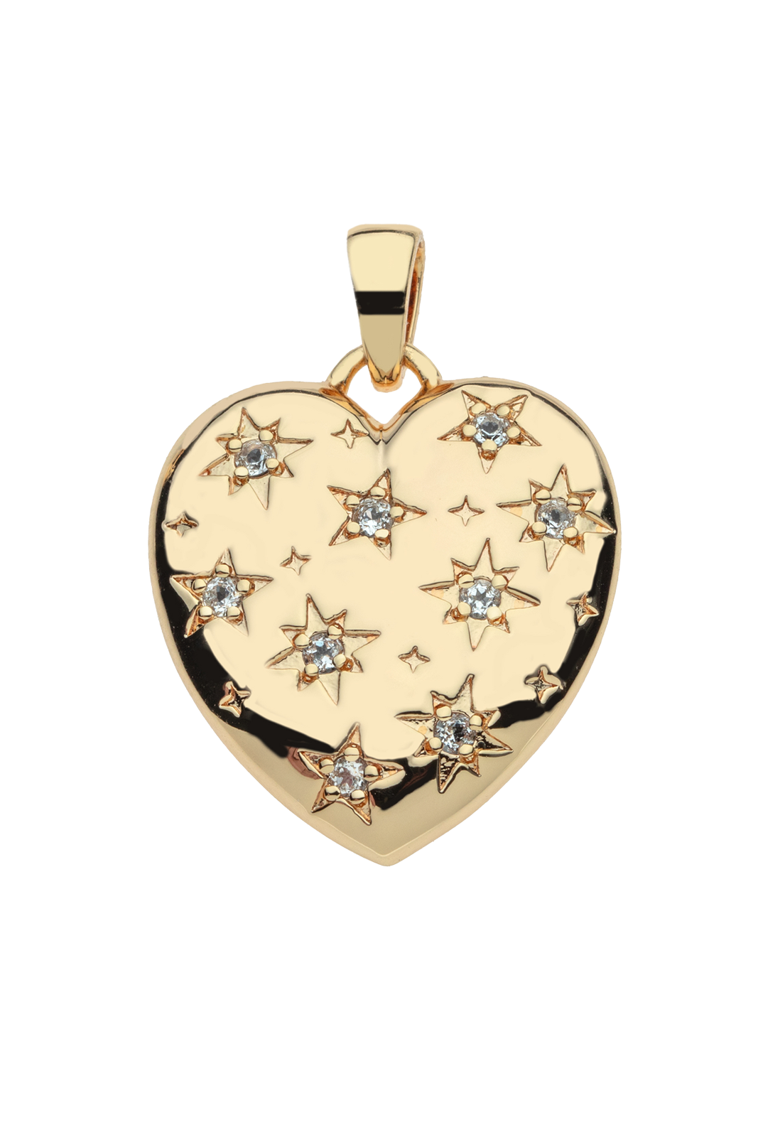 LOVE SET IN STARS PENDANT- LONG LINK BOX CHAIN - Necklaces - Sassanova