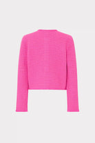 SADE TEXTURED CREW NECK CARDIGAN JACKET - Jackets - Sassanova