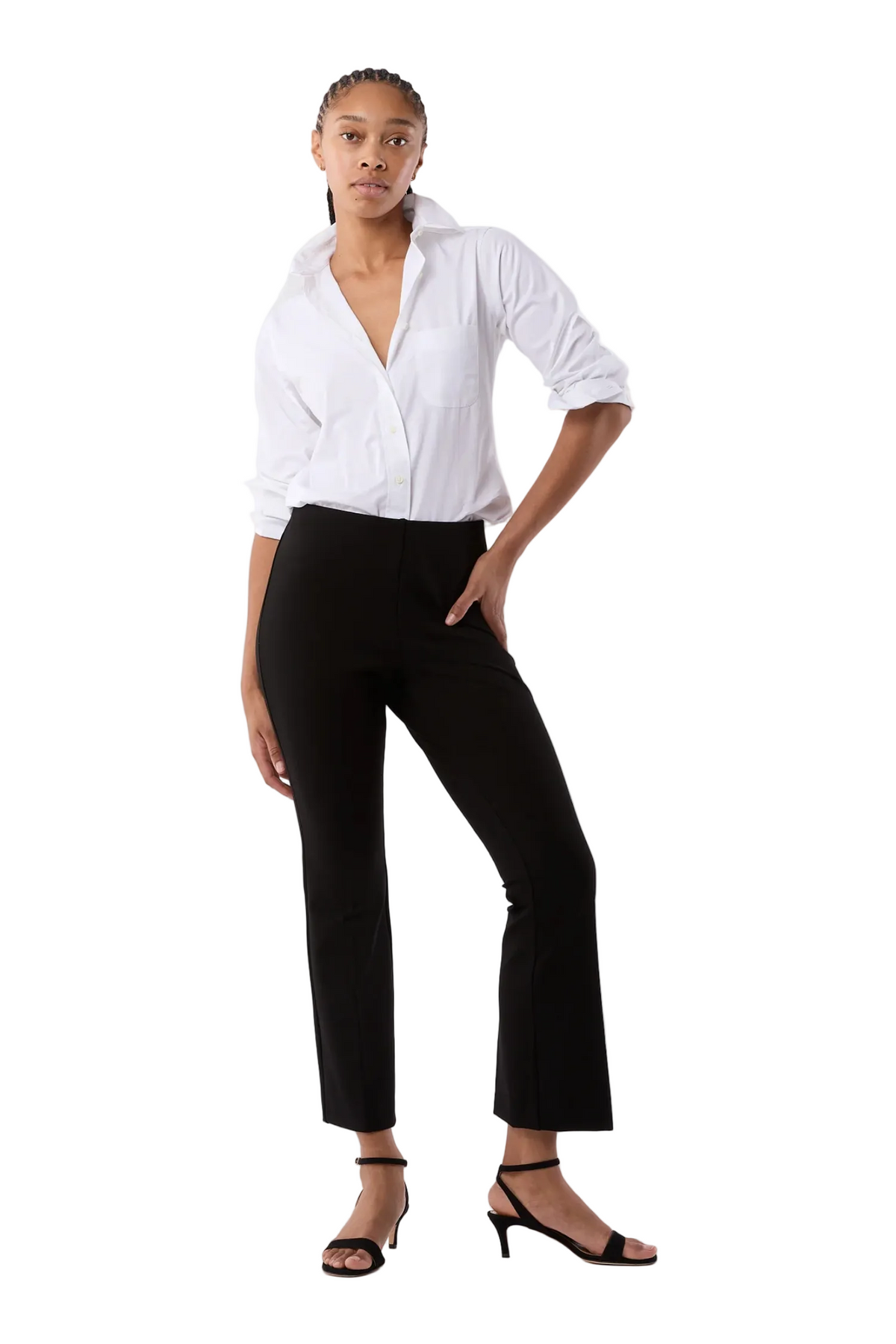 FAYE FLARE CROPPED PANT Sassanova