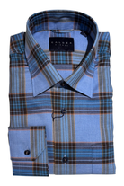 LUXE MELANGE LARGE PLAID SPORT SHIRT sassanova novaman