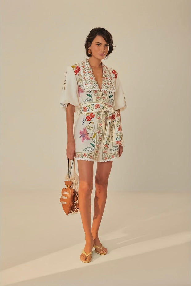 FLORAL INSECTS ROMPER