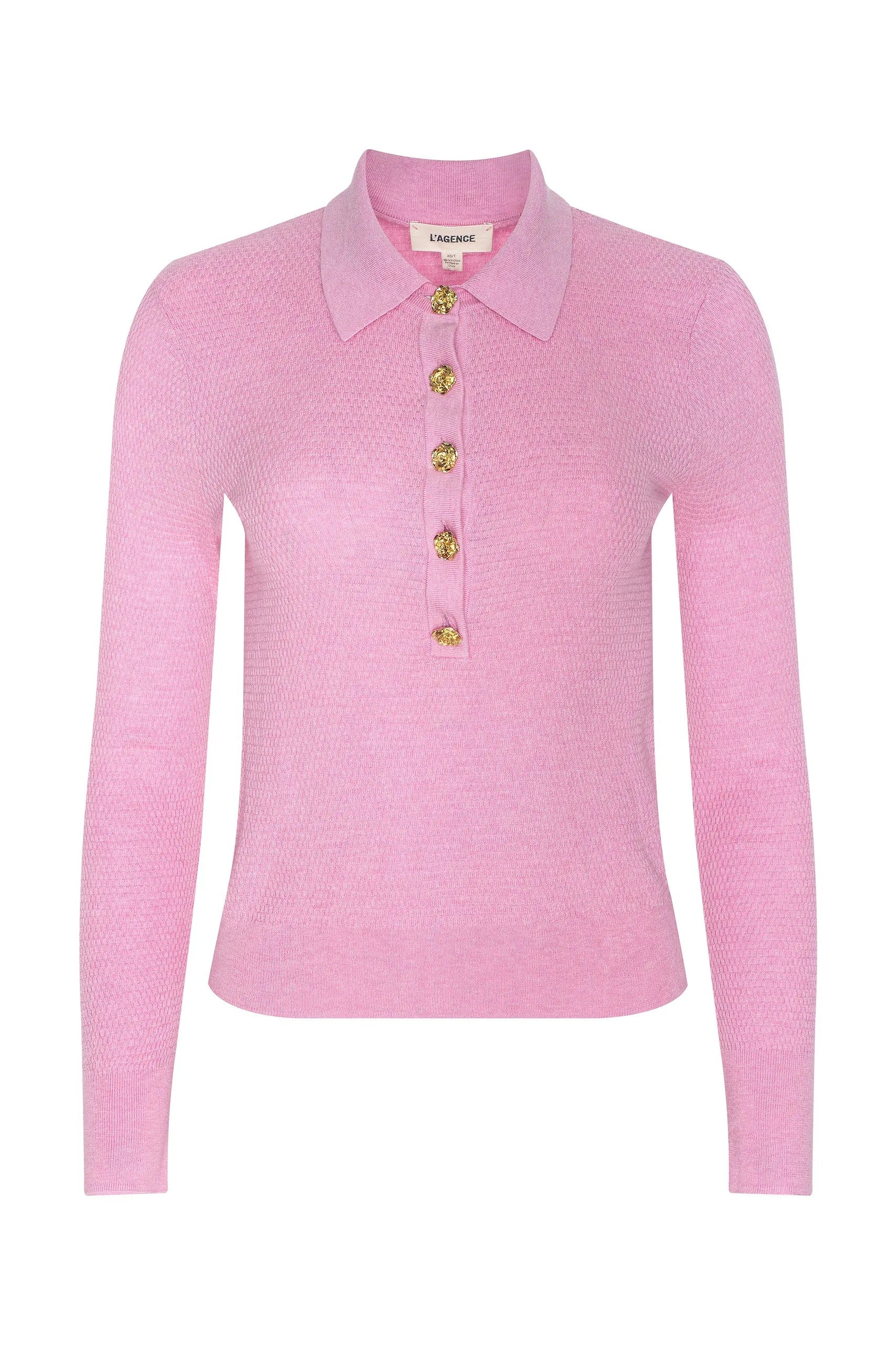 STERLING JEWEL BUTTON COLLARED SWEATER - Sweaters - Sassanova