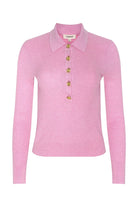 STERLING JEWEL BUTTON COLLARED SWEATER - Sweaters - Sassanova