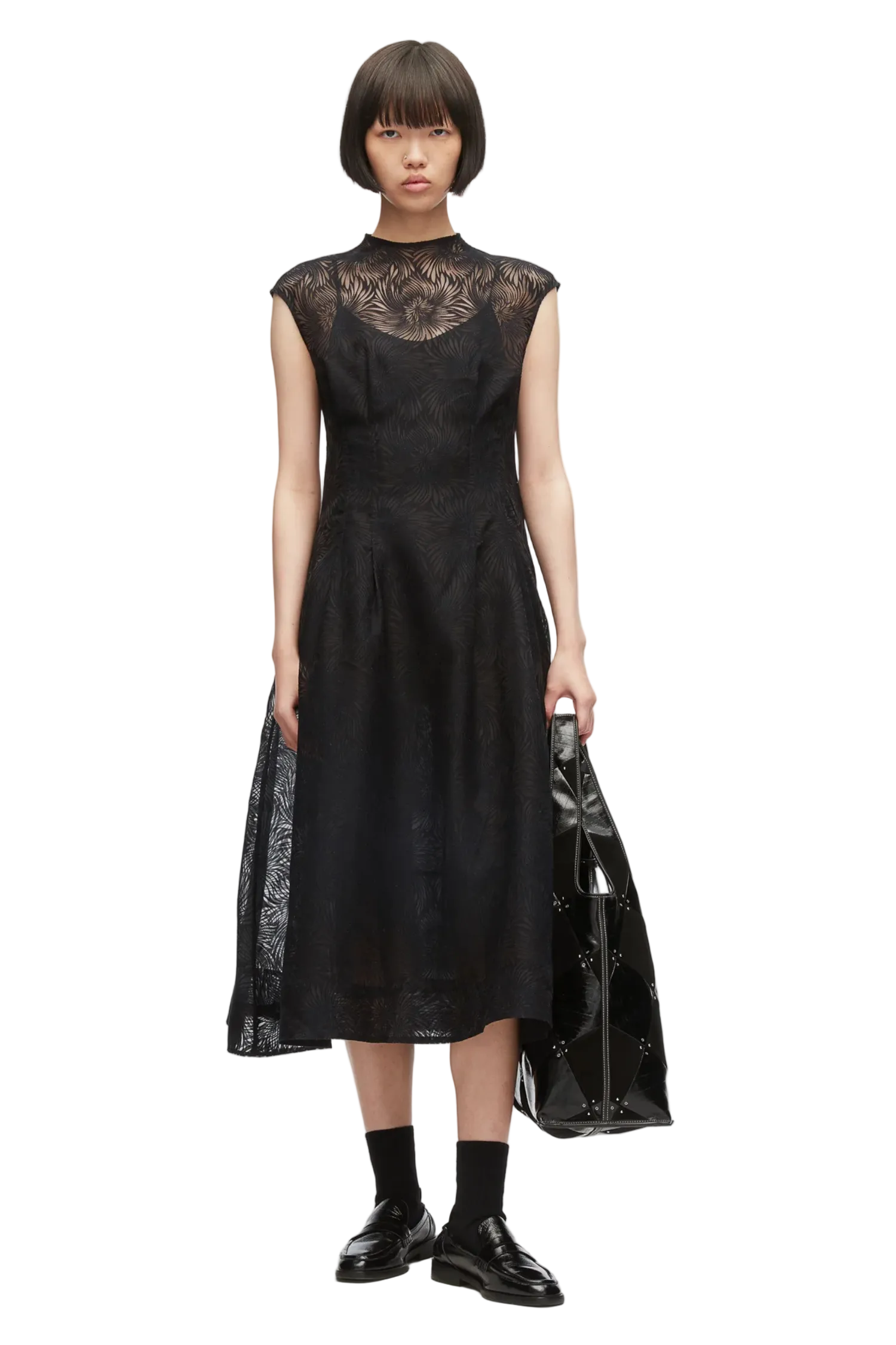 ORGANZA FIL COUPE MIDI DRESS Sassanova