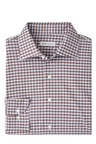 FAIRBANKS TWILL SPORT SHIRT with plaid brown and white all-over print

NOVAMAN