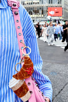 HAND PAINTED COFFEE CUP BAG CHARM & KEYCHAIN - sassanova