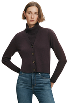 SOLENE CASHMERE CARDIGAN DARK EGGPLANT Sassanova