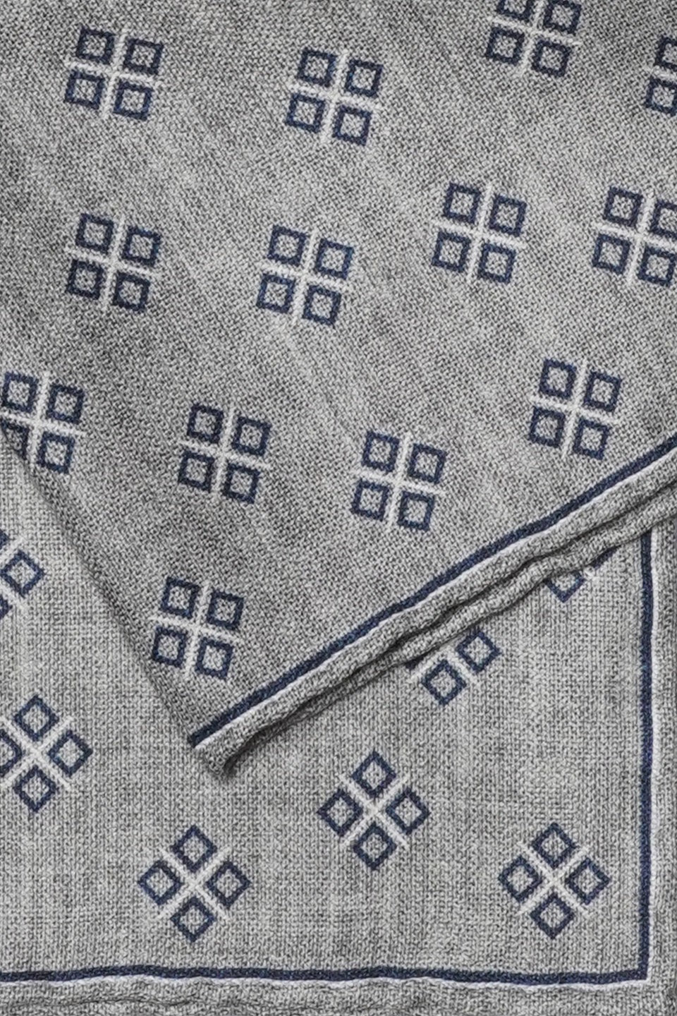 RIVERVIEW POCKET SQUARE GREY OS - Pocket squares - Novaman