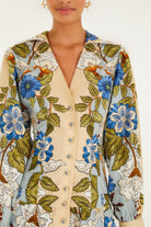 GARDEN SCARF LS MIDI DRESS - Dresses - Sassanova