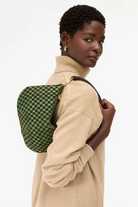 PETITE MOYEN MESSENGER LEATHER/SUEDE WOVEN CHECKER - Handbags - Sassanova