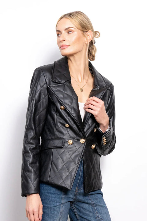WEDNESDAY QUILTED VEGAN BLAZER