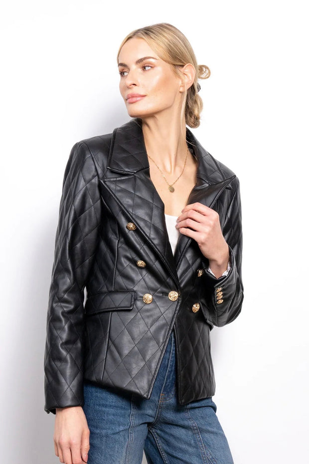 WEDNESDAY QUILTED VEGAN BLAZER