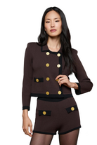 JANU CONTRAST TRIM KNIT JACKET - Sassanova