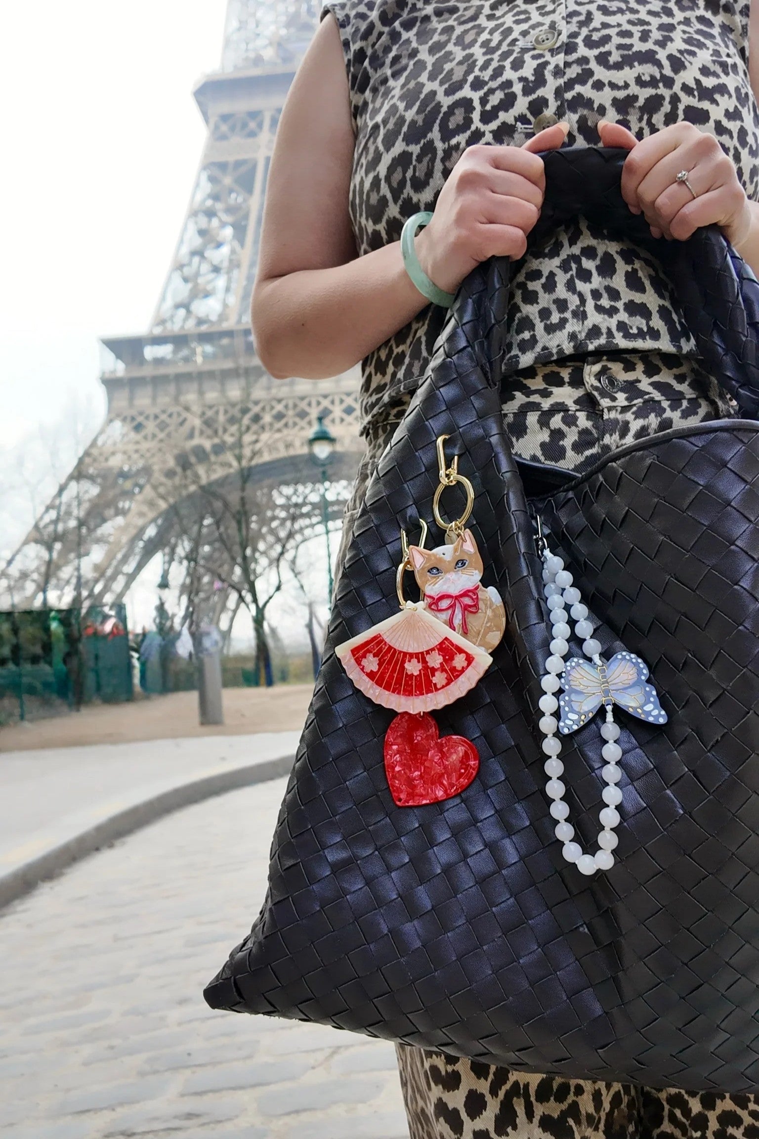 HANDMADE RED HEART BAG CHARM & KEYCHAIN - Keychains - Sassanova