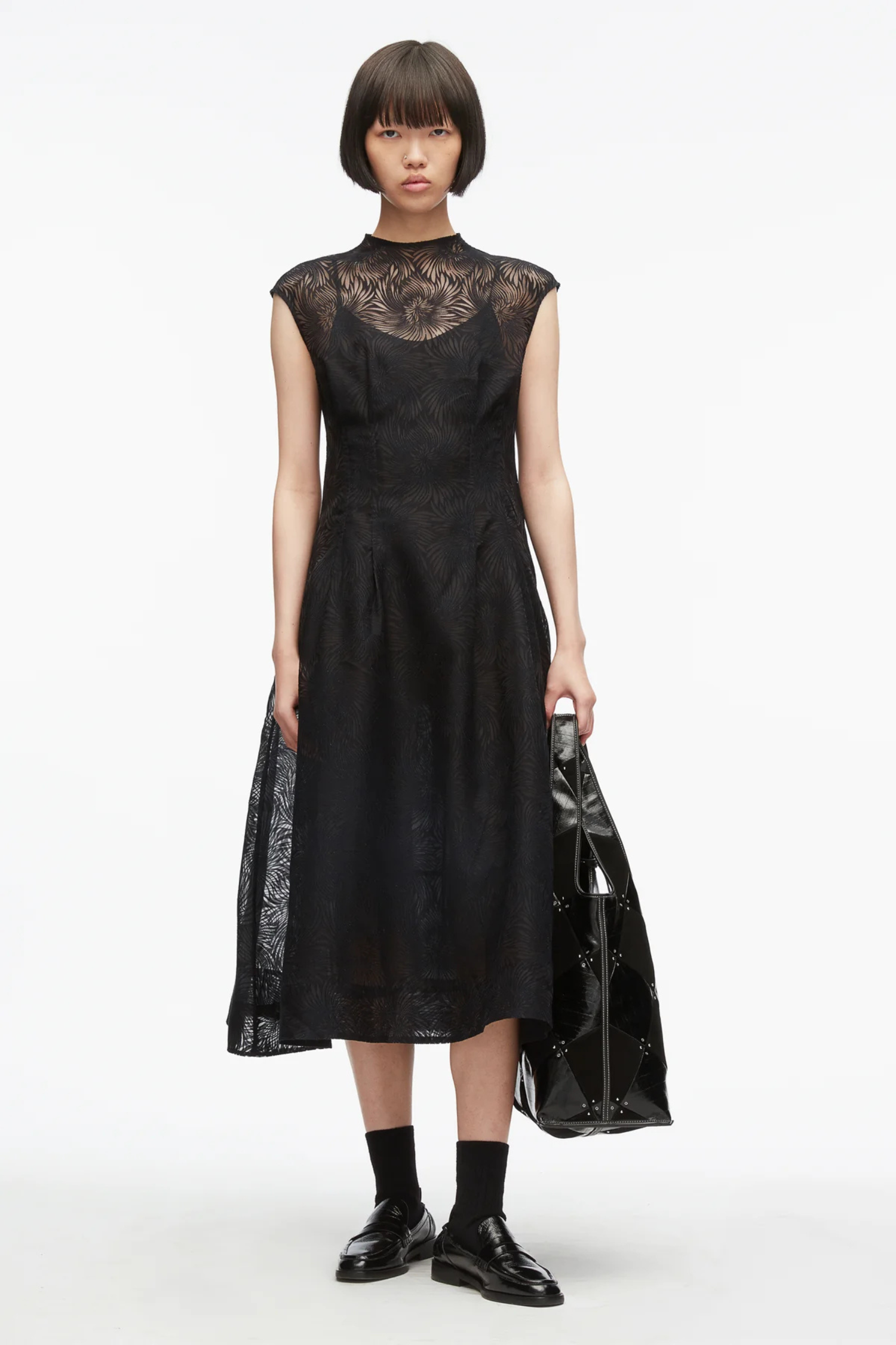 ORGANZA FIL COUPE MIDI DRESS