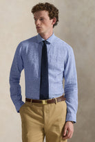 LONG SLEEVE LINEN SPORT SHIRT - Long Sleeve Shirts - Novaman