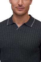 DROP NEEDLE JOHNNY COLLAR SWEATER - Sweater - Novaman