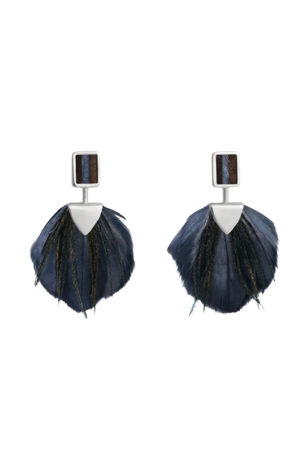 SAVANNAH BEZEL SILVER DROP EARRING Sassanova