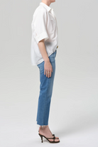 GOLDIE KICK FLARE RAW HEM JEAN - Jeans - Sassanova