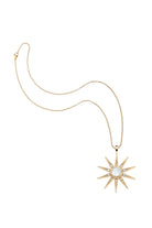 LUCKY SPARKLING MOTHER OF PEARL SUPERNOVA PENDANT- CLASSIC ROLO CHAIN - Necklaces - Sassanova