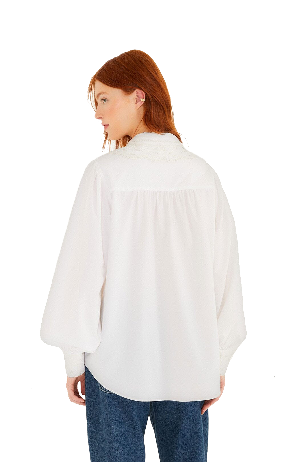 EMBROIDERED LS SHIRT - Blouses - Sassanova