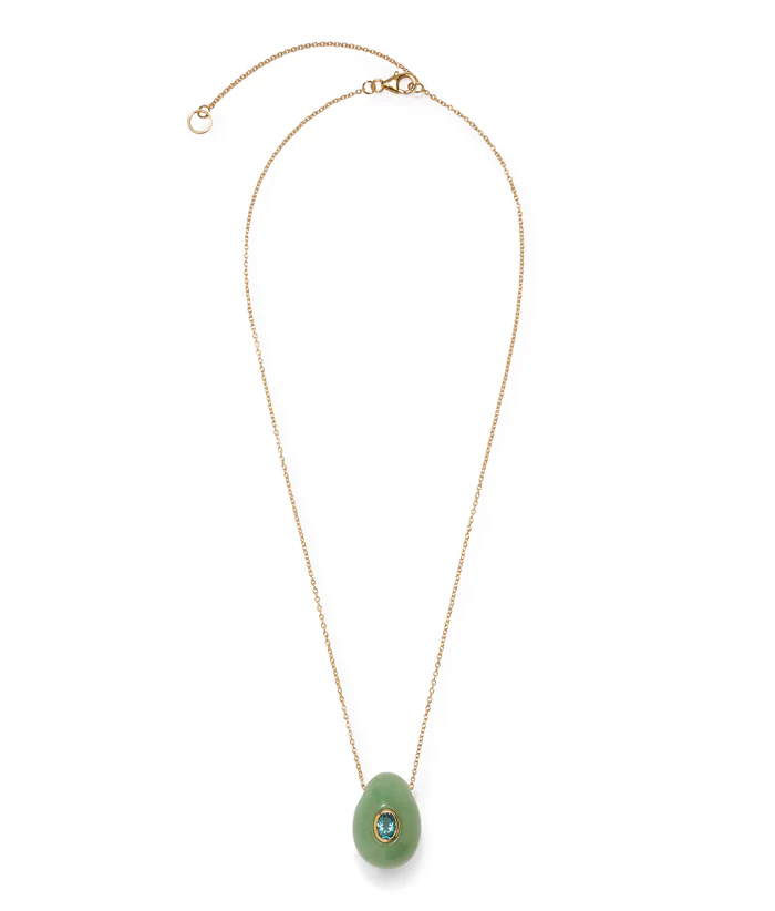 CONSTANCE NECKLACE- GRN AVENTURINE - Necklaces - Sassanova