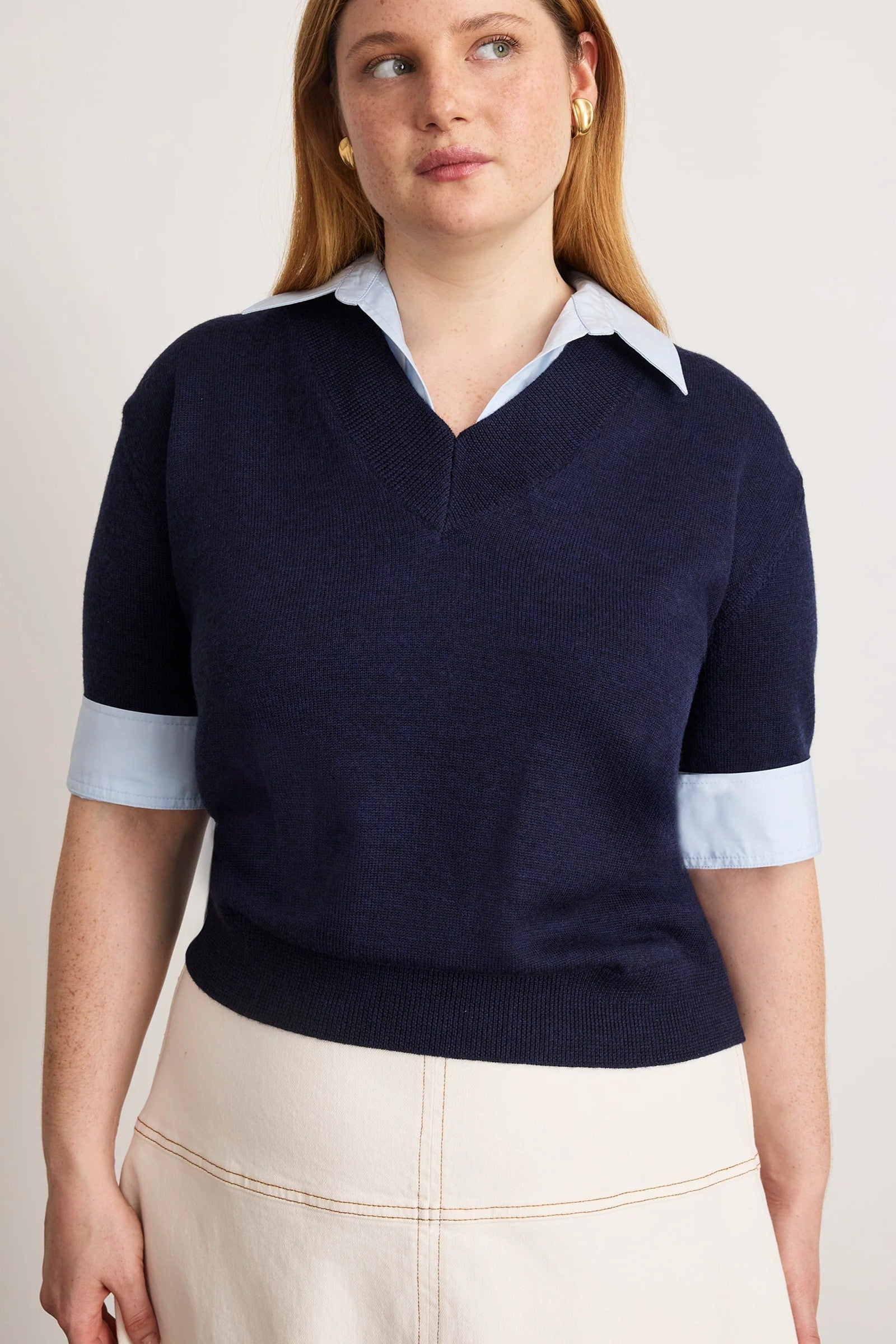 ESME SWEATER COMBO TOP - Sassanova