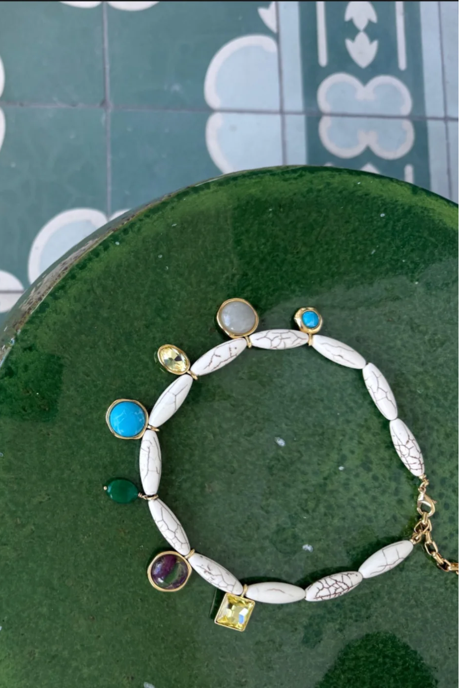 ADRIANA NECKLACE- WHITE MULTI - Necklaces - Sassanova