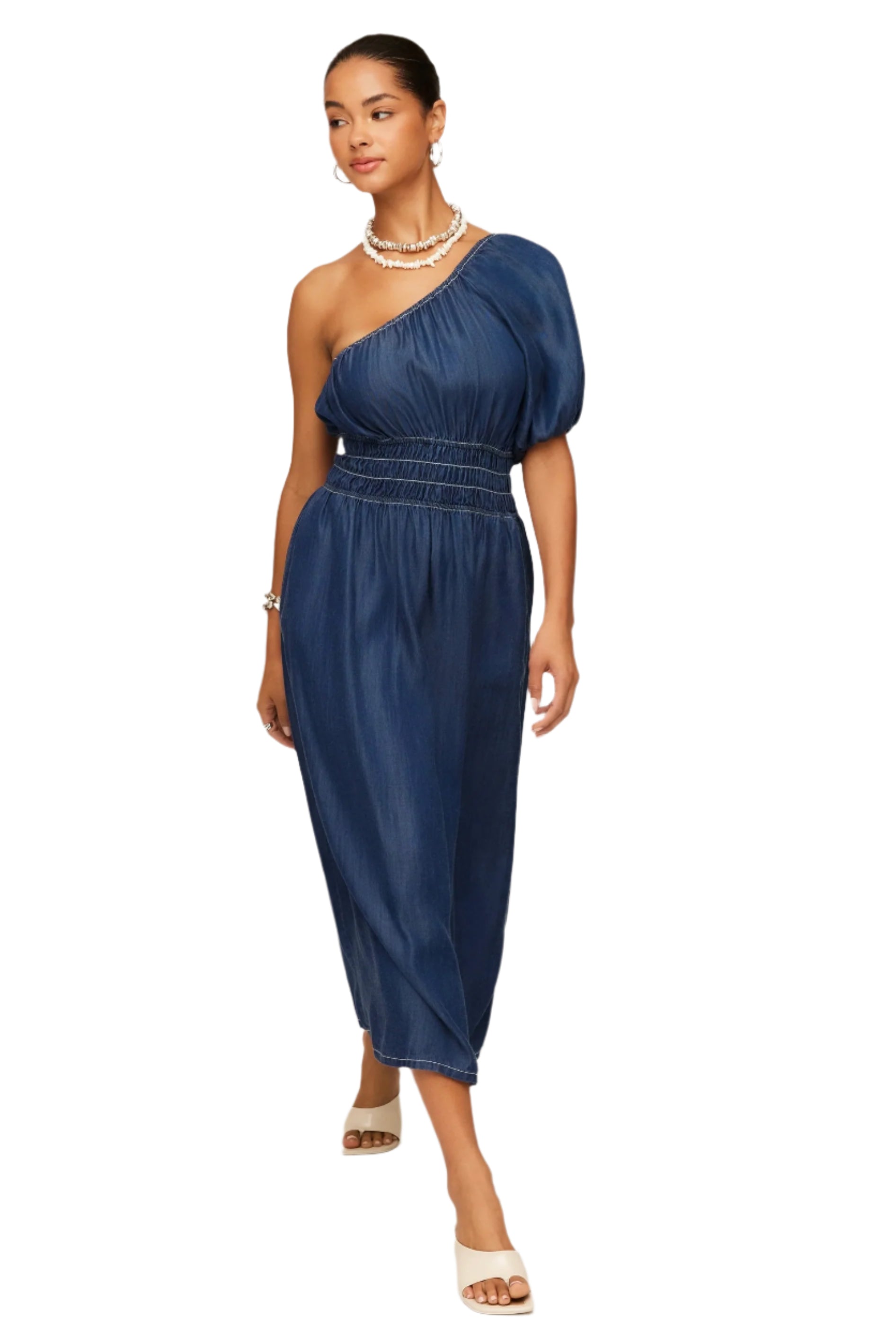 ABILENE ONE SHOULDER MIDI DRESS
sassanova