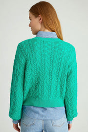 BROOKE ALLOVER CABLE CARDIGAN