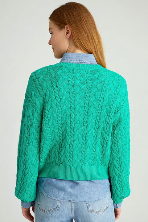 BROOKE ALLOVER CABLE CARDIGAN
