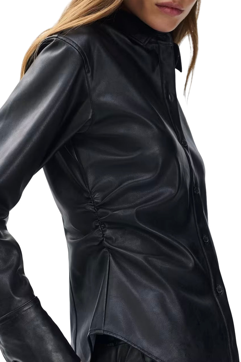 LEAH FAUX LEATHER SHIRT – Sassanova / Nova Man