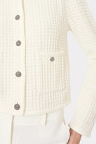 SADE TEXTURED CREW NECK CARDIGAN JACKET - Jackets - Sassanova