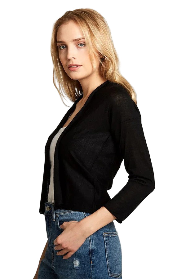 EASY CROP CARDIGAN - Sweaters - Sassanova