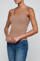 ADIRA SCOOP NECK TANK - Tank Tops - Sassanova