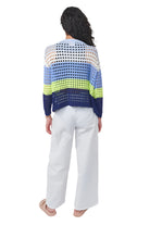 RAINBOW STRIPE POINTELLE CARDI
sassanova