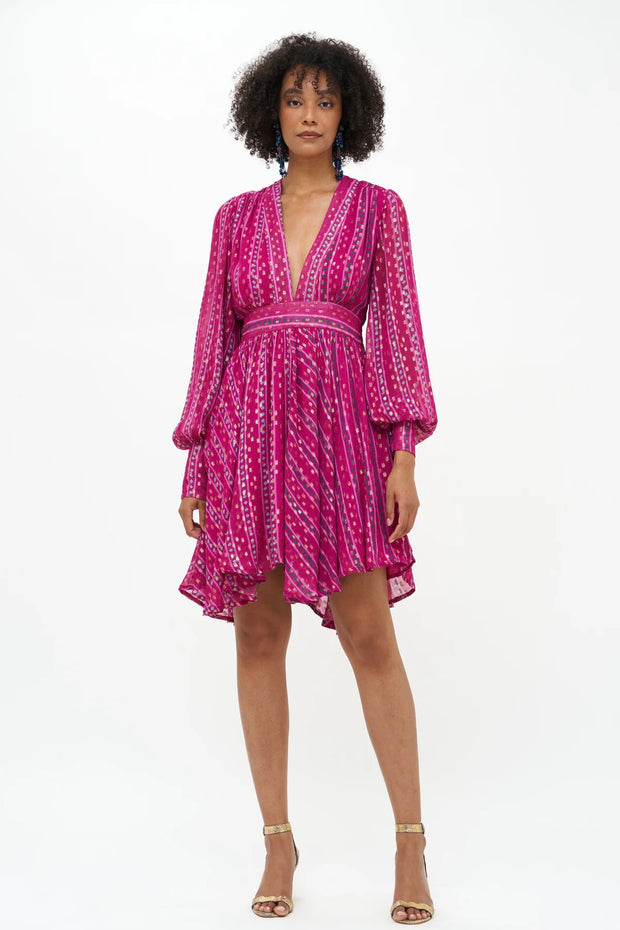 V-NECK MINI DRESS (3084S3)