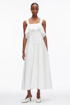 BRODERIE ANGLAISE PATCHWORK CASCADE MIDI DRESS - Dresses - Sassanova