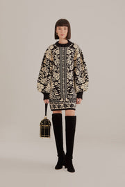 MINI KNIT PINEAPPLE GARDEN SWEATERDRESS