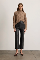 NICOLE CROPPED LEATHER PANT Sassanova