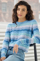 TONAL WAVY POINTELLE CREW - Sweaters - Sassanova