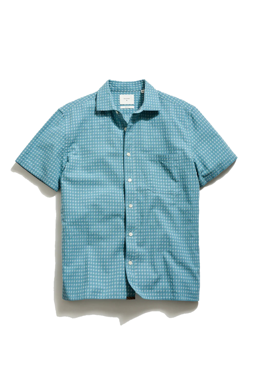 CHECK DOBBY SPORT SHIRT - Short Sleeved Shirts - Novaman