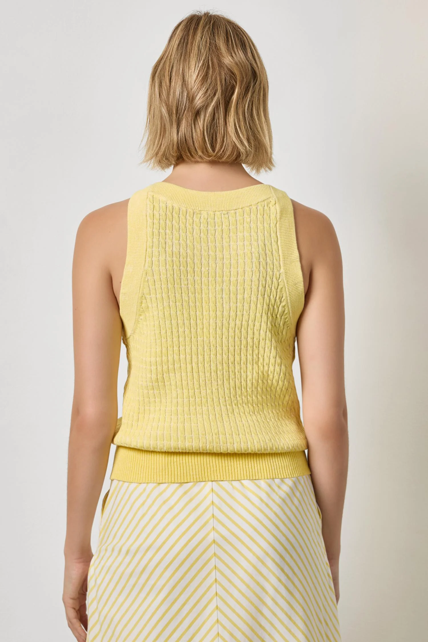 MINI CABLE KNIT TANK - Tank Tops - Sassanova